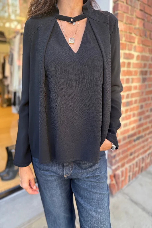 BA&SH LS Blouse / S-2 Feminine Satin Blouse