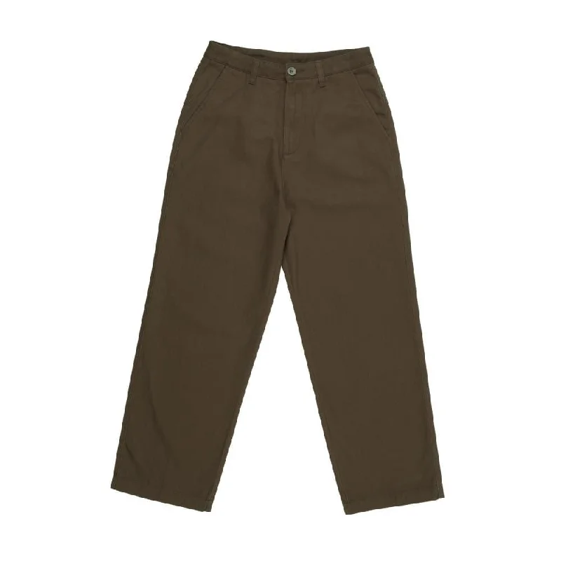 Santa Cruz Womens Pant Nolan Chino - Chocolate Brown Relaxed High-Waist Trousers