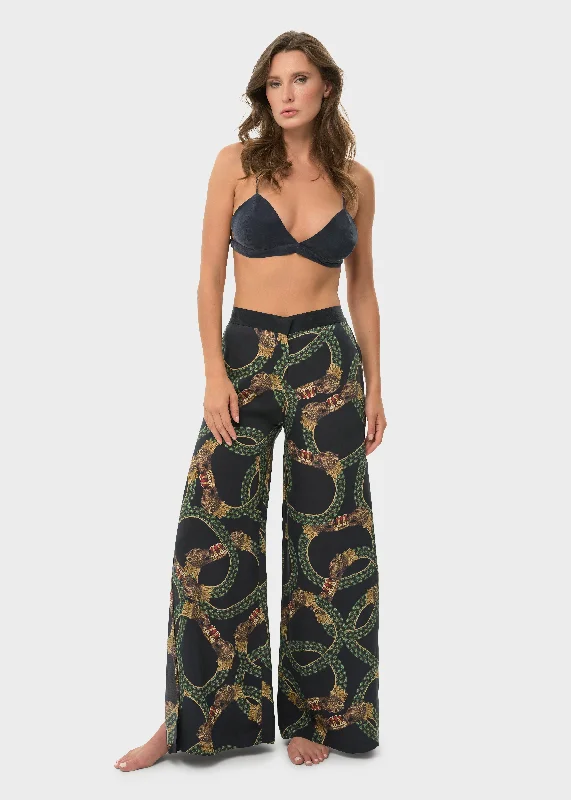 Dion Mystique Slit Pants Formal Wide-Leg Pants