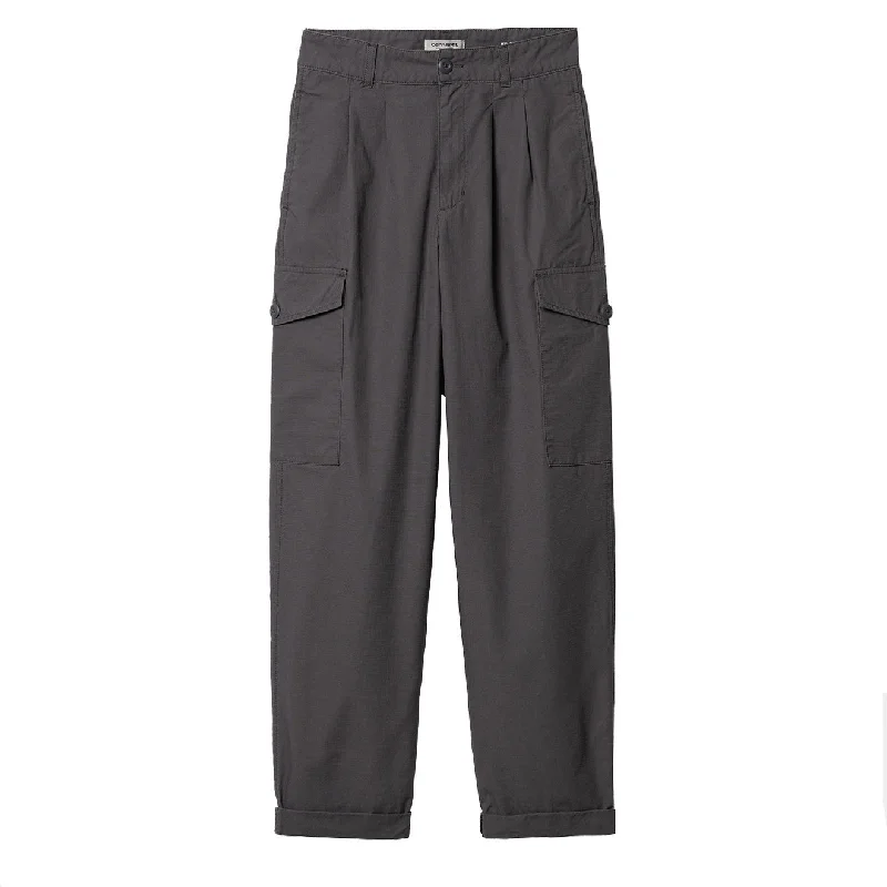 Carhartt WIP Womens Collins Pant Rhino Rinsed Comfy Cargo Trousers