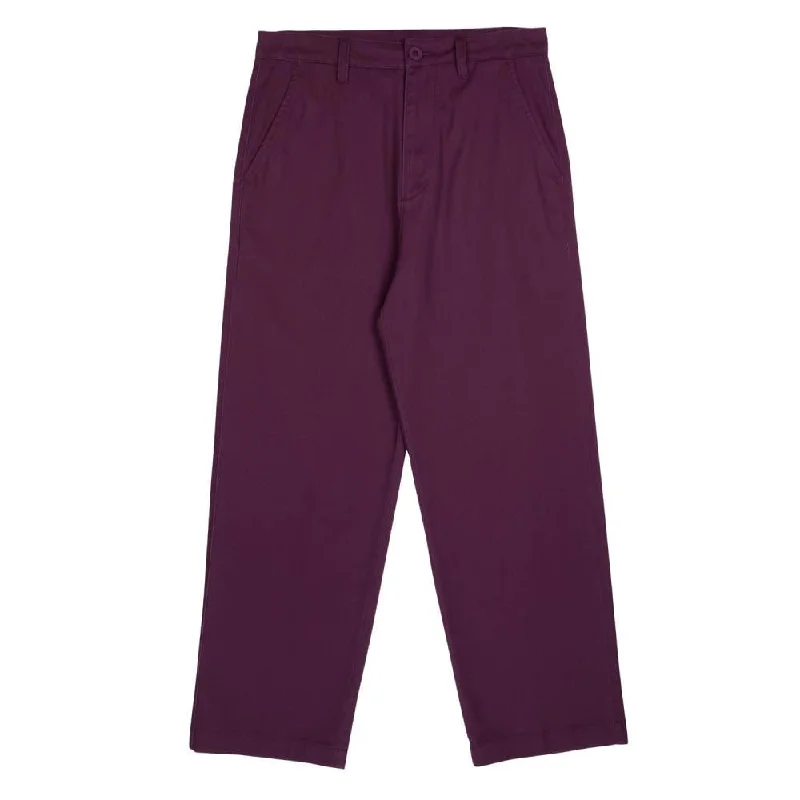 Santa Cruz Womens Pant Nolan Chino - Grape Stylish Paperbag Waist Pants
