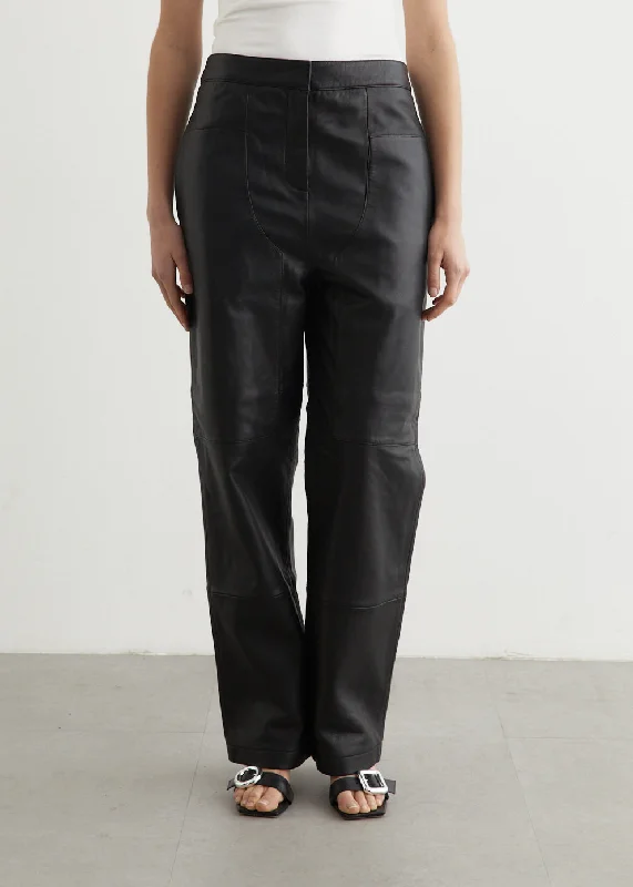 Tia Leather Pants Trendy Work Pants