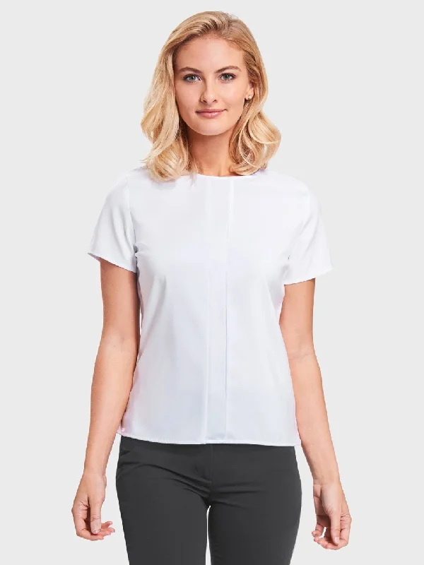Ladies' Sophia Blouse - White Office-Ready Blouse