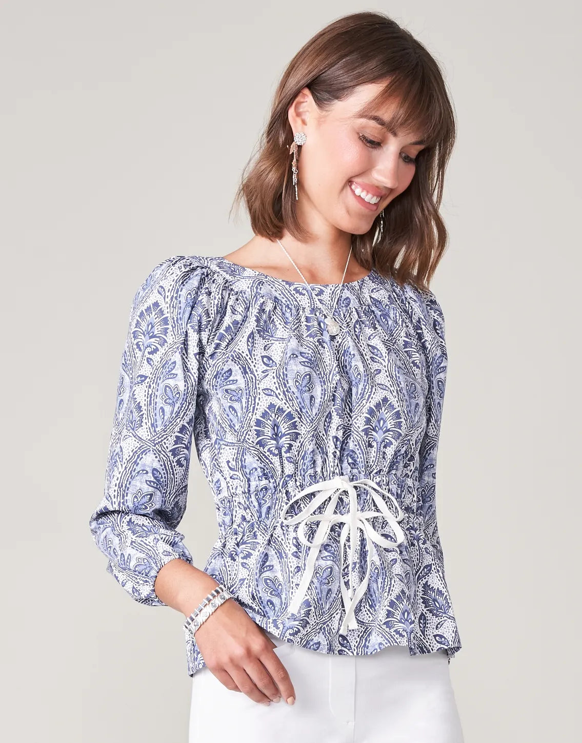 Colette Blouse - Bellinger Arbor Denim Romantic Lace Blouse