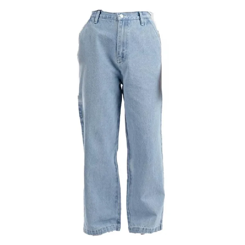 Santa Cruz Womens Pant Nolan Carpenter Pant - Light Blue Denim Trendy Palazzo Pants
