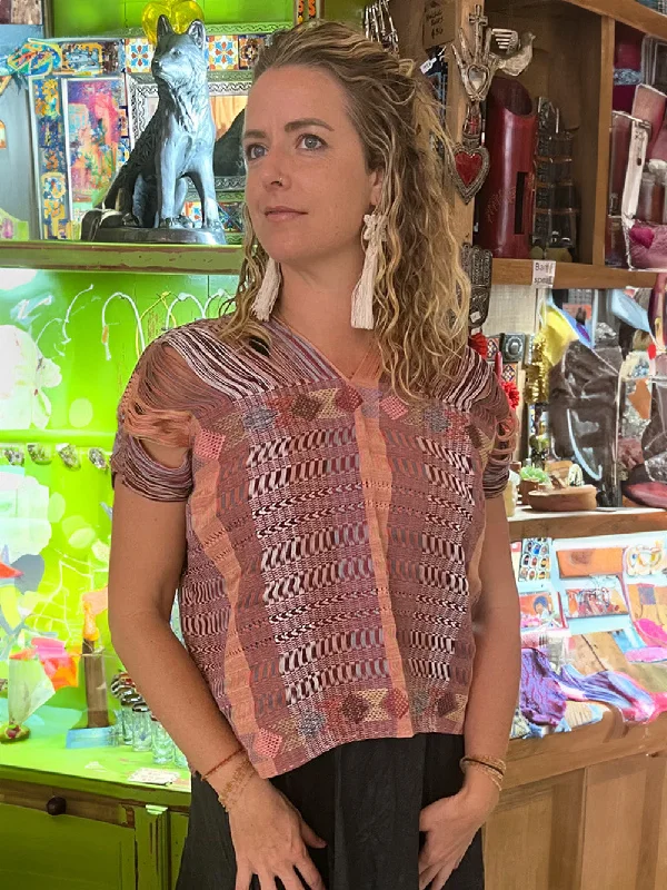 Chiapas String Sleeve Blouses Subtle Shimmer Blouse