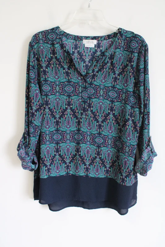 Van Heusen Long Sleeved Purple Blouse | L Chic Off-Shoulder Blouse