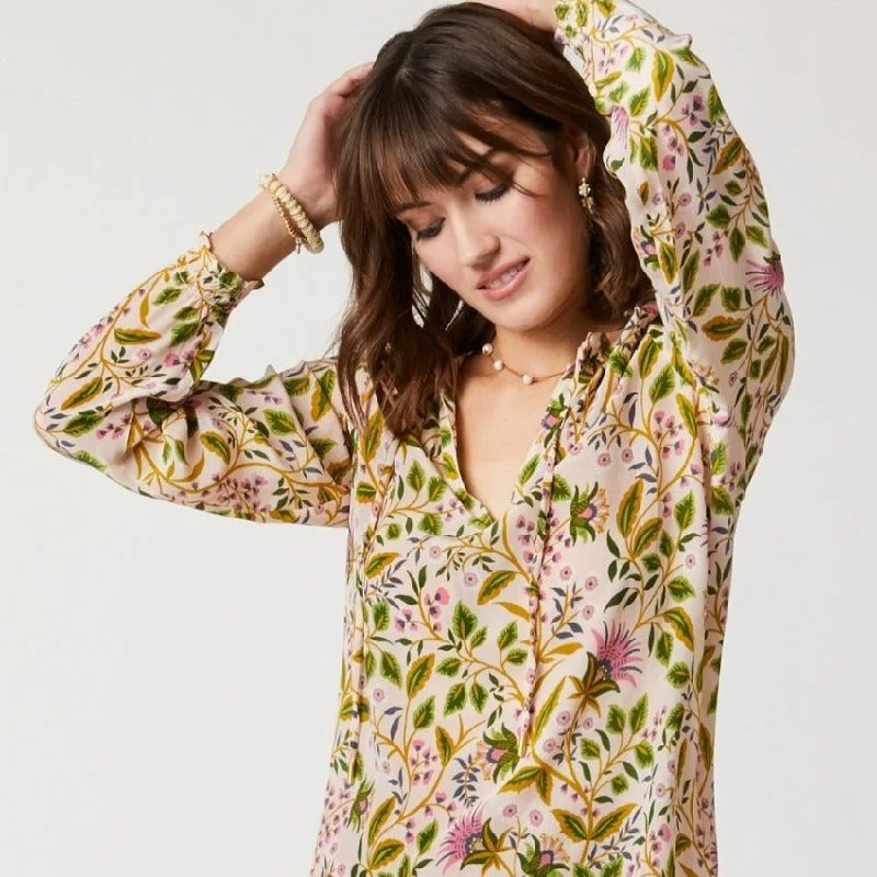 Reese Silk Blouse - Pepper Hall Thistle Vintage Lace Blouse