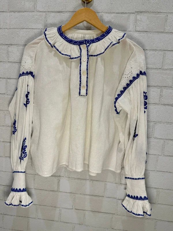 ISABEL MARANT ETOILE LS Blouse with collar / S Delicate Bow Blouse