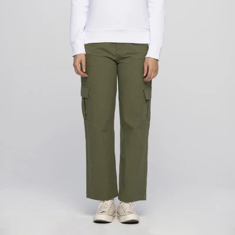 Santa Cruz Womens Pant Nolan Cargo Slouch Pant - Green Soft Sweatpants Style
