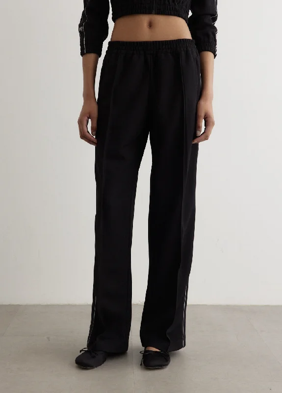 Logo Tape Track Pants Stylish Casual Pants