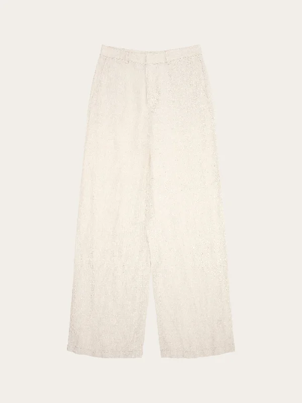 POSEY natural linen pants - Light feather gray Modern Stretch Trousers