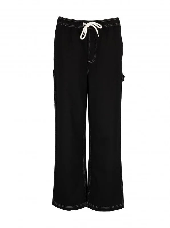 Santa Cruz Womens Pant Coombe Pant - Black / White Trendy Tapered Pants