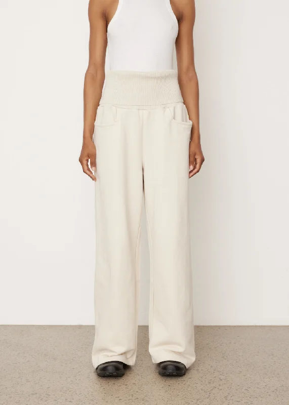 Wide Waistband Pants Sleek Black Pants