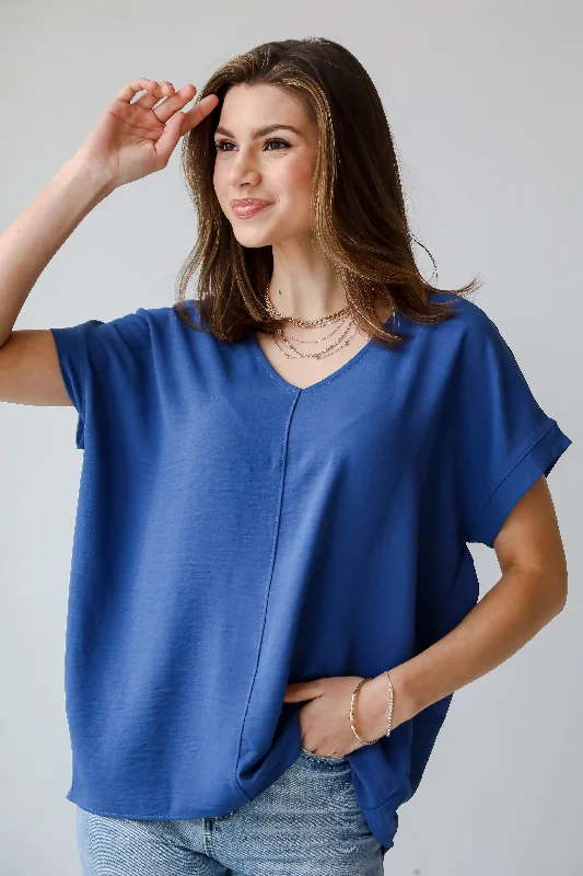 FINAL SALE - Appealing Passion Oversized Blouse - DU DEAL Delicate Bow Blouse