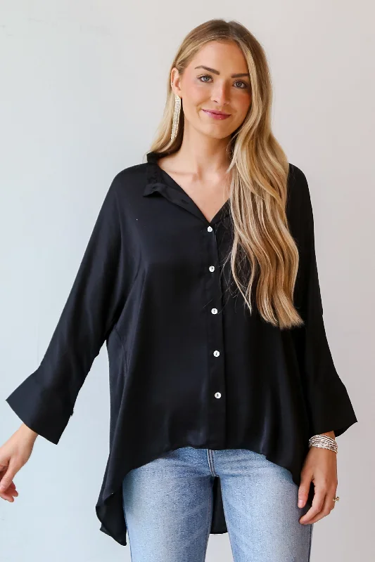 FINAL SALE - Marvelous Icon Satin Oversized Blouse Boho Printed Blouse