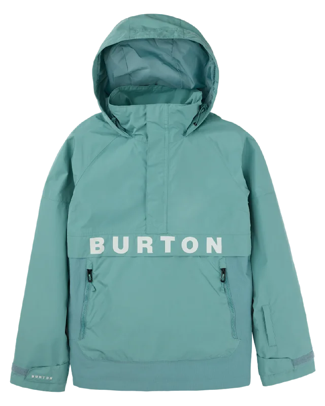 Burton Women's Frostner 2L Anorak Snow Jacket - Rock Lichen/Stout White Terry Blend Velvet Blend Canvas Blend