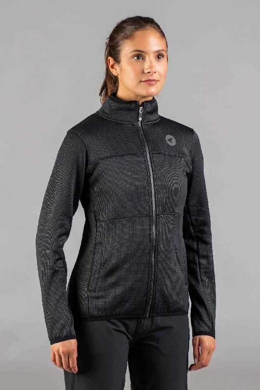 Women's Highlands Track Jacket Ribbed Striped Patterned