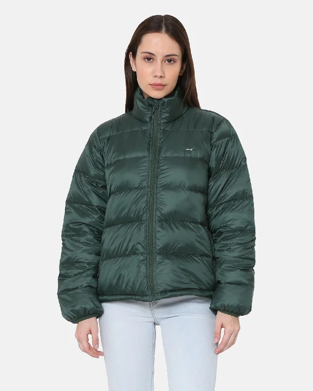 Polly Packable Jacket in Python Green Anti-Shrink Durable Soft