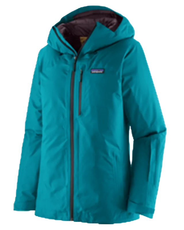 Patagonia Women's Insulated Powder Town Jacket - Belay Blue Mesh Blend Leather Blend Suede Blend