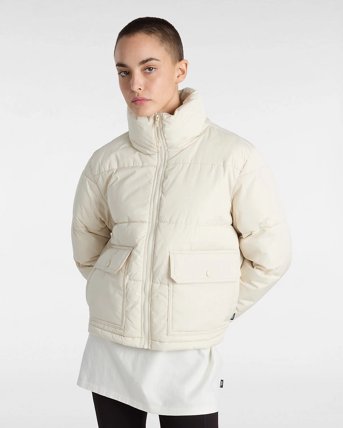 MTE Aubrey Primaloft Puffer Jacket in Turtledove Modern Contemporary Chic