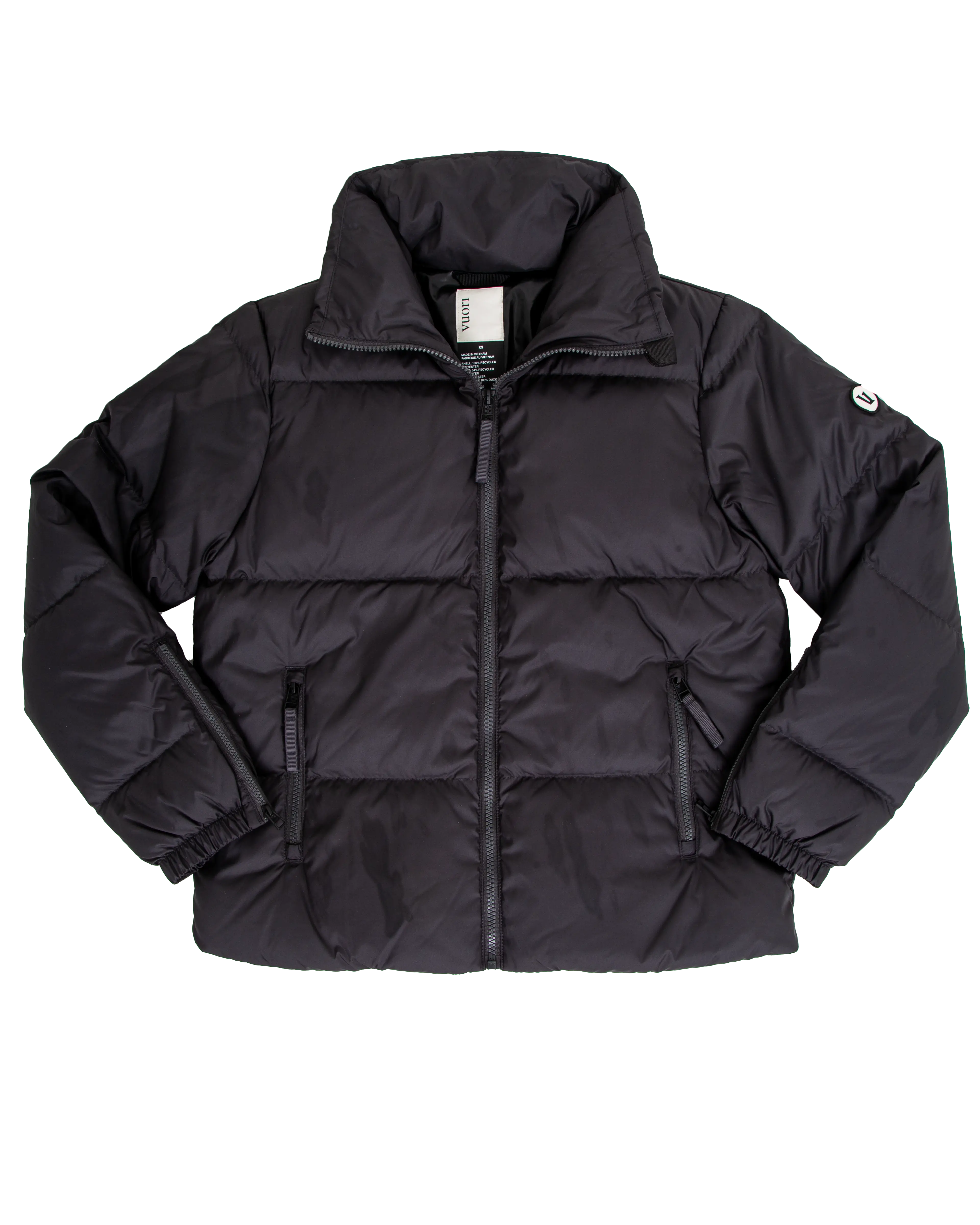 Hillside Down Jacket in Black Chenille Blend Fleece Blend Nylon Blend