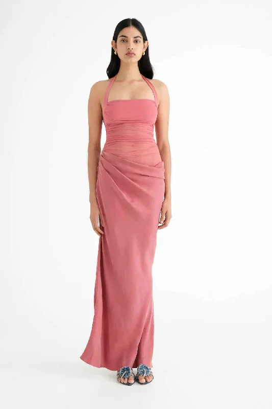 Benni Gina Maxi Dress - Rose Elegant Maxi Dress with Pockets