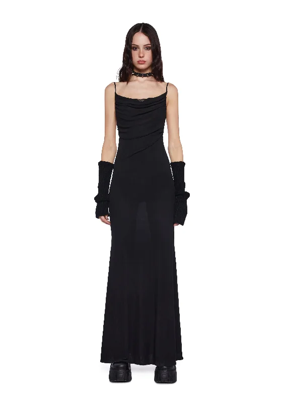 Gaze Of Love Maxi Dress - Black Comfortable Cotton Maxi Dress