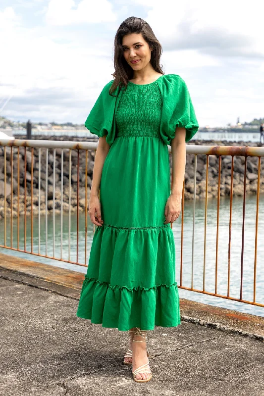 Lydia Maxi Dress Green Fashionable Halter Neck Maxi Dress