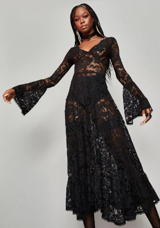 Lyrical Moonlight Lace Maxi Dress Trendy Printed Maxi Dress