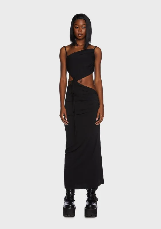 Pose On Point Maxi Dress Elegant Maxi Dress with Pockets