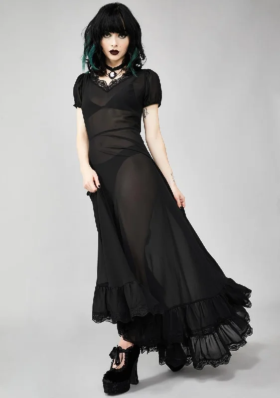 Sheer Deadication Maxi Dress Fashionable Sheer Maxi Dress