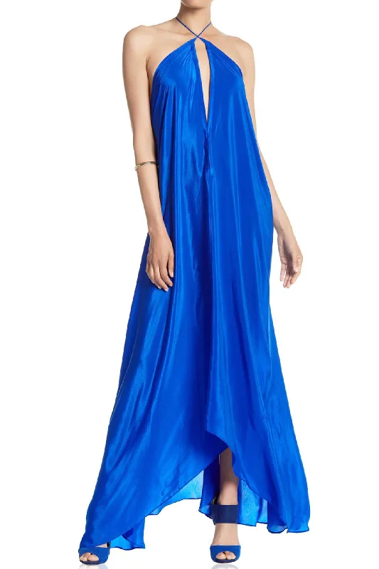 Sky Diver Long Maxi Dress Comfortable Ruffle Hem Maxi Dress