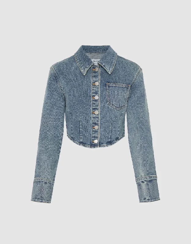 Cropped Denim Jacket Cotton Jacket Linen Jacket Terry Jacket