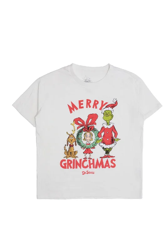 Dr. Seuss' Merry Grinchmas Graphic Relaxed Tee Zippered Front Buttoned Front Snap Front Dr. Seuss' Merry Grinchmas Graphic Relaxed Tee Zippered Front Buttoned Front Snap Front