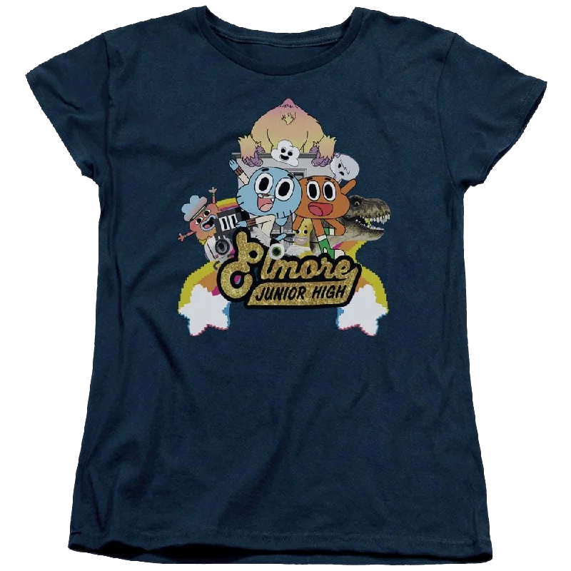 The Amazing World Of Gumball Elmore Junior High Women's T-Shirt Anti-Shrink Durable Soft The Amazing World Of Gumball Elmore Junior High Women's T-Shirt Anti-Shrink Durable Soft