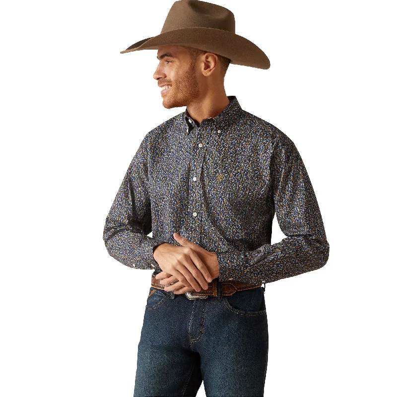 Wrinkle Free Kolson Classic Fit Western Shirt Solid Print Embellished