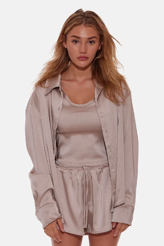 Tina Buttondown Shirt Natural Anti-Shrink Durable Soft