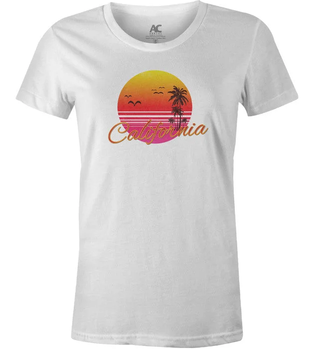 CALIFORNIA DREAMIN T-SHIRT Polka Dot Checkered Tartan