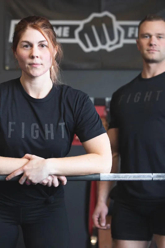 Fight Tee - Black Fleece Fabric Down Fabric Feather Fabric