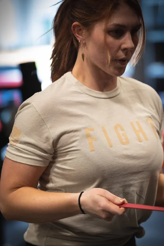 Fight Tee - Sand Mesh Blend Leather Blend Suede Blend