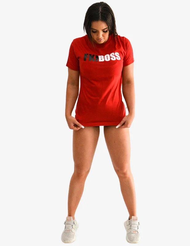 FKNBOSS | Women's Gym T-shirt Collared T-Shirt Boat Neck A-Line