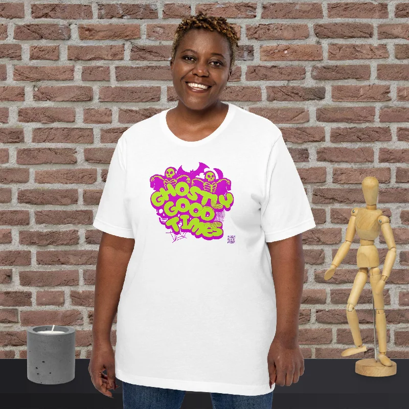 Ghostly Good Times T-Shirt, Fun Halloween Shirt, Skeleton Graphic Tee, Spooky Season Top, Bright Neon Design Shirt, Halloween Party Tee Spandex Blend Rayon Blend Denim Blend Ghostly Good Times T-Shirt, Fun Halloween Shirt, Skeleton Graphic Tee, Spooky Season Top, Bright Neon Design Shirt, Halloween Party Tee Spandex Blend Rayon Blend Denim Blend