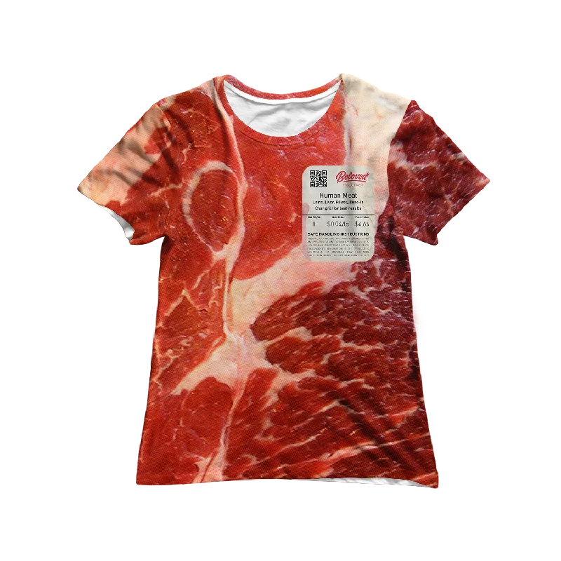Human Meat Women's Tee Polka Dot Checkered Tartan
