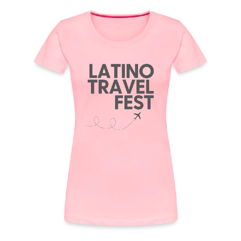 2023 Latino Travel Fest Women’s Premium T-Shirt Hooded Caped Shawl Collar
