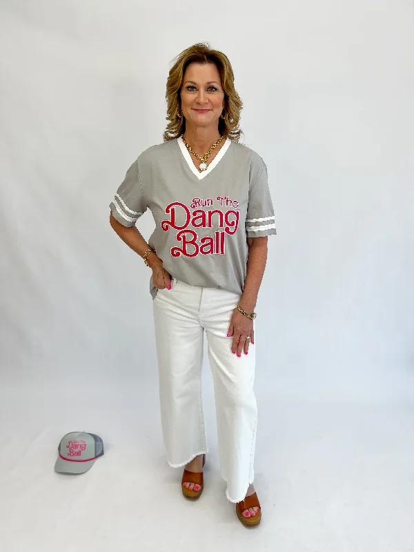 [Layerz] Run The Dang Ball Tee Silk Blend Satin Velvet