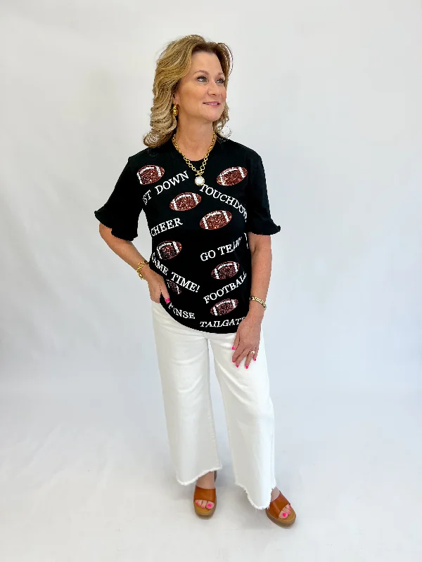 [Layerz] Touchdown Tee - Black Terry Blend Velvet Blend Canvas Blend