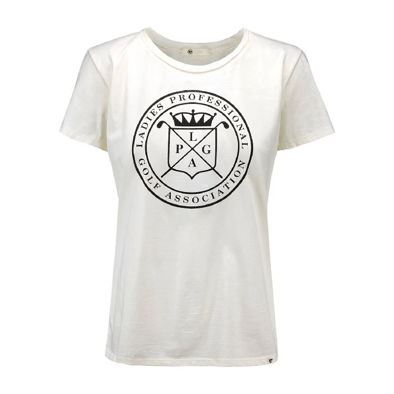 47 Brand LPGA Women's Premier Frankie Short Sleeve Tee in White Chenille Blend Fleece Blend Nylon Blend 47 Brand LPGA Women's Premier Frankie Short Sleeve Tee in White Chenille Blend Fleece Blend Nylon Blend
