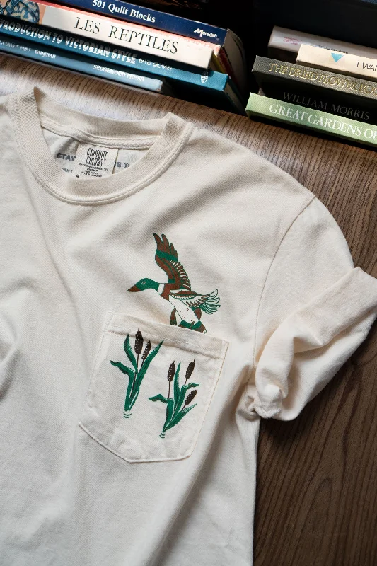 Mallard (Cream) Pocket Tee Cozy Warm Stylish