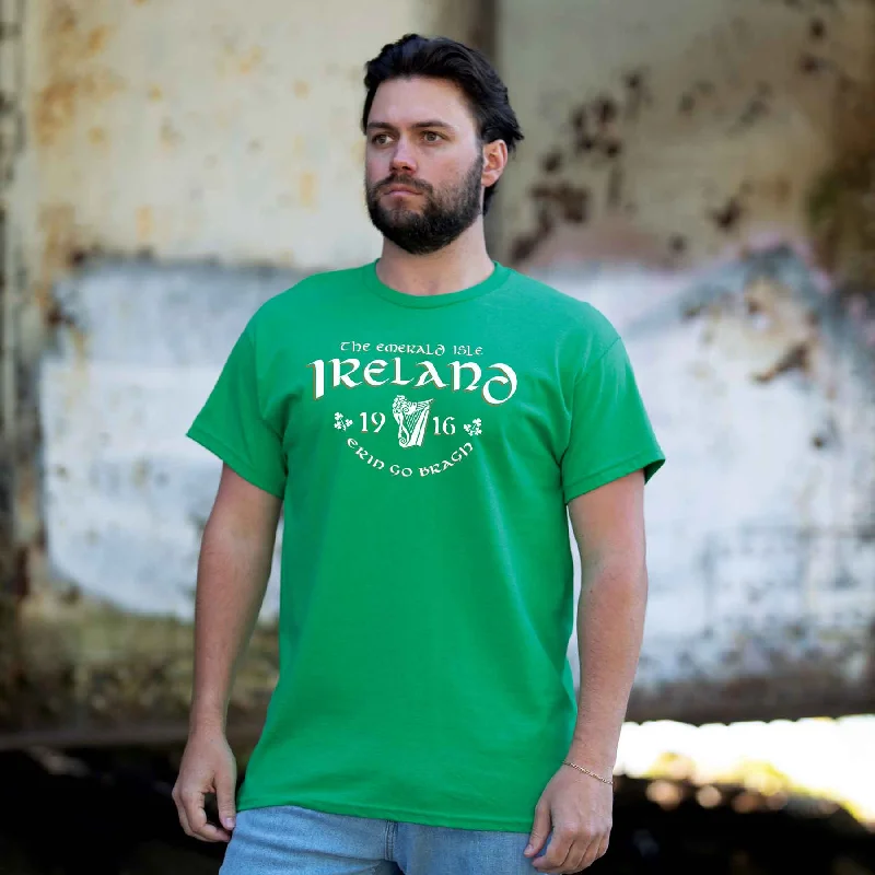 Emerald Isle Tshirt - Green Thin T-Shirt Open Front Quick Dry